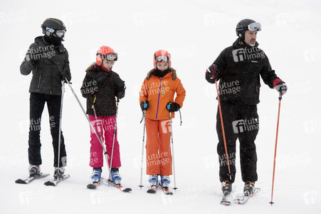Die spanischen Royals beim Skifahren in Astún