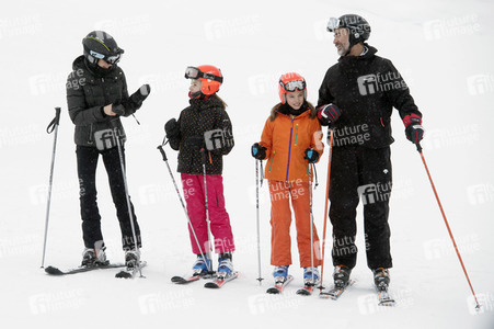 Die spanischen Royals beim Skifahren in Astún