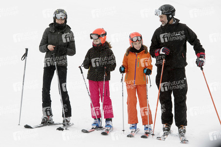 Die spanischen Royals beim Skifahren in Astún