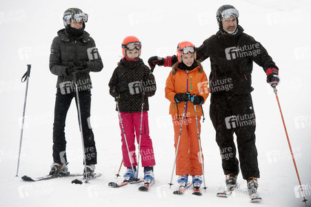 Die spanischen Royals beim Skifahren in Astún