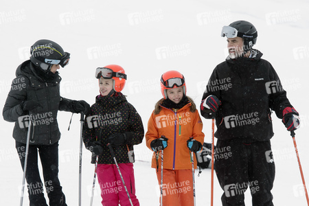Die spanischen Royals beim Skifahren in Astún