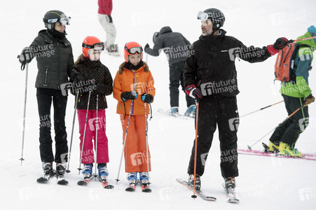 Die spanischen Royals beim Skifahren in Astún