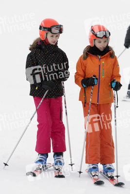 Die spanischen Royals beim Skifahren in Astún