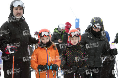 Die spanischen Royals beim Skifahren in Astún