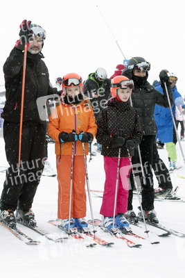 Die spanischen Royals beim Skifahren in Astún