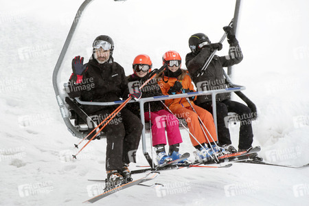 Die spanischen Royals beim Skifahren in Astún