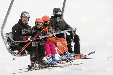 Die spanischen Royals beim Skifahren in Astún