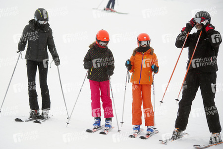 Die spanischen Royals beim Skifahren in Astún