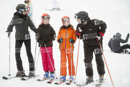 Die spanischen Royals beim Skifahren in Astún