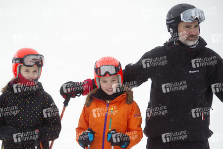 Die spanischen Royals beim Skifahren in Astún