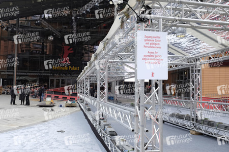 Aufbauarbeiten für die Berlinale 2017