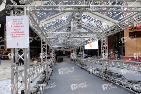 Aufbauarbeiten für die Berlinale 2017