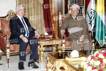 Masud Barzani empfängt Michael Fallon in Erbil