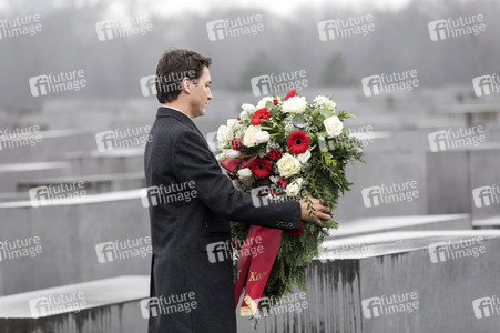 Justin Trudeau beim Holocaust-Mahnmal in Berlin