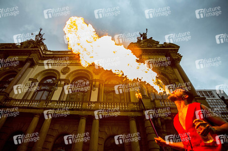 Feuerspucker beim Karneval in Sao Paulo