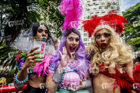 Carnival Parade 'Minhoqueens of the Arouche' in Sao Paulo
