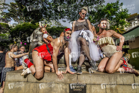 Carnival Parade 'Minhoqueens of the Arouche' in Sao Paulo