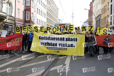 Demonstration 'Solidarität statt rechter Hetze' in Berlin