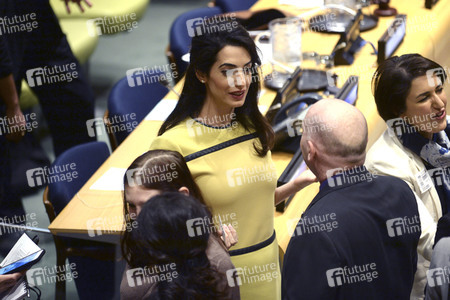 Amal Clooney spricht bei den Vereinten Nationen in New York