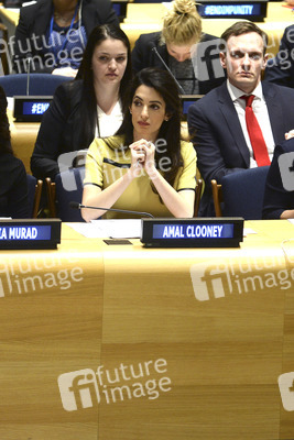 Amal Clooney spricht bei den Vereinten Nationen in New York