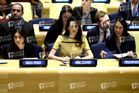Amal Clooney spricht bei den Vereinten Nationen in New York
