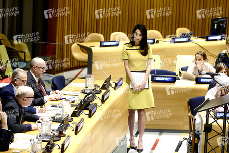 Amal Clooney spricht bei den Vereinten Nationen in New York