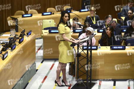 Amal Clooney spricht bei den Vereinten Nationen in New York