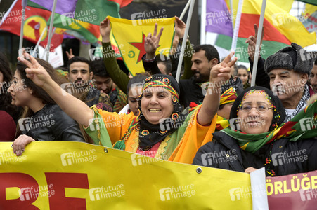 Kurden-Demonstration in Frankfurt