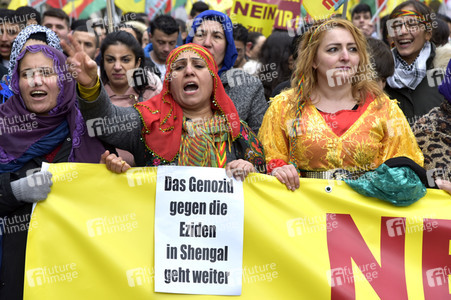 Kurden-Demonstration in Frankfurt