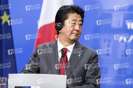 Pressekonferenz von Angela Merkel und Shinzo Abe in Hannover