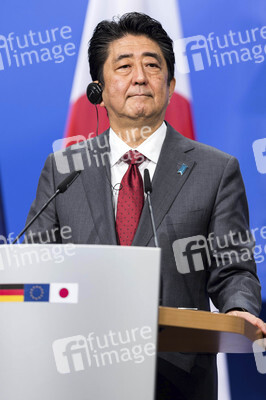 Pressekonferenz von Angela Merkel und Shinzo Abe in Hannover