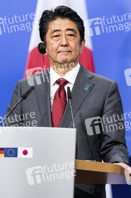 Pressekonferenz von Angela Merkel und Shinzo Abe in Hannover