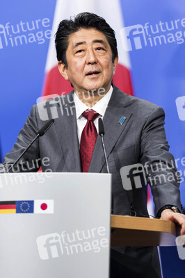 Pressekonferenz von Angela Merkel und Shinzo Abe in Hannover