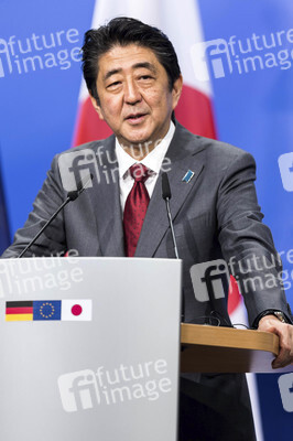 Pressekonferenz von Angela Merkel und Shinzo Abe in Hannover