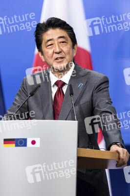 Pressekonferenz von Angela Merkel und Shinzo Abe in Hannover