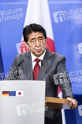 Pressekonferenz von Angela Merkel und Shinzo Abe in Hannover