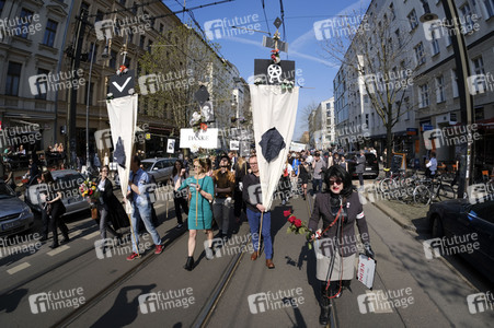 Demonstration gegen die Umstrukturierung der Berliner Volksbühne