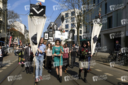 Demonstration gegen die Umstrukturierung der Berliner Volksbühne