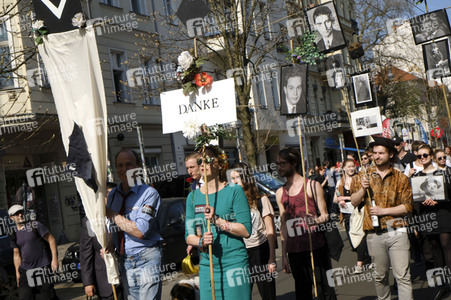 Demonstration gegen die Umstrukturierung der Berliner Volksbühne