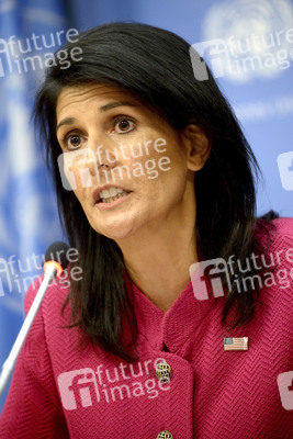 Pressekonferenz von Nikki Haley bei der UN in New York