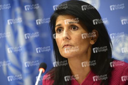 Pressekonferenz von Nikki Haley bei der UN in New York