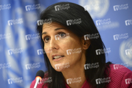 Pressekonferenz von Nikki Haley bei der UN in New York