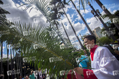 Palmsonntag Prozession in Sao Paulo