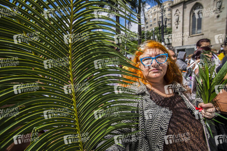 Palmsonntag Prozession in Sao Paulo