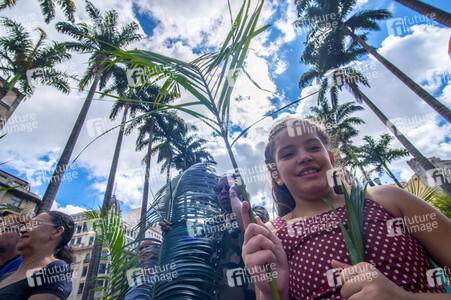 Palmsonntag Prozession in Sao Paulo