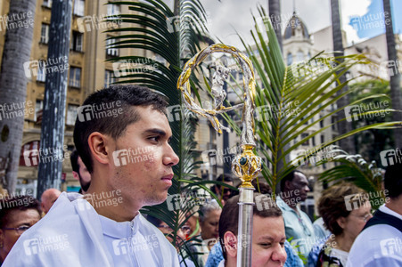 Palmsonntag Prozession in Sao Paulo