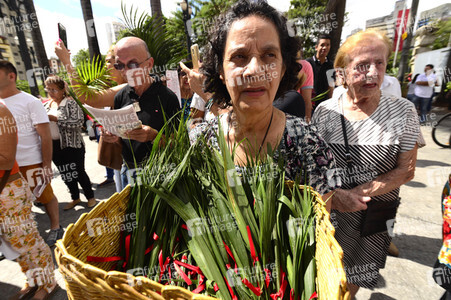 Palmsonntag Prozession in Sao Paulo