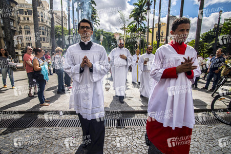 Palmsonntag Prozession in Sao Paulo