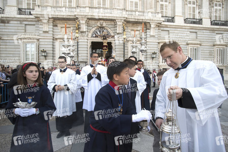 Procesion del Cristo de los Alabarderos in Madrid