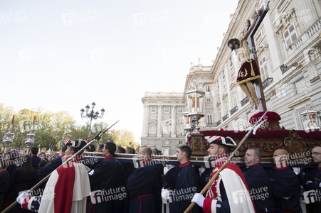 Procesion del Cristo de los Alabarderos in Madrid